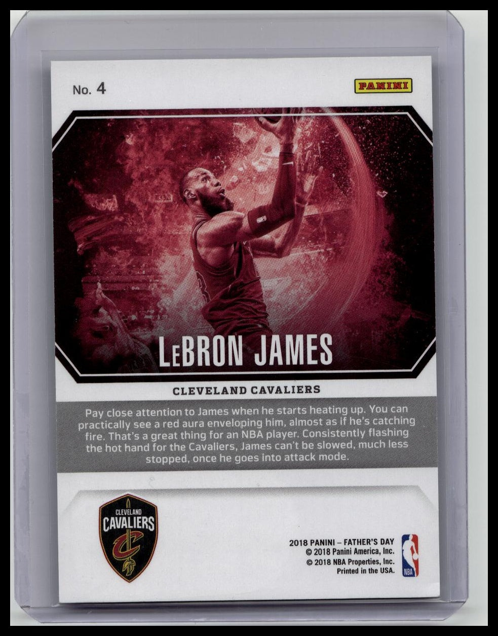 2018 Panini Father's Day - Panini Collection #4 LeBron James /399 Cavs