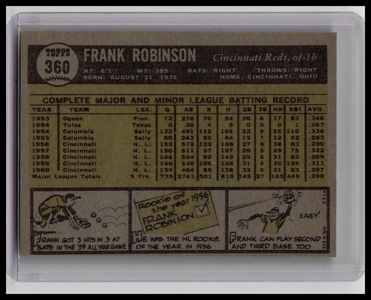 1961 Topps Frank Robinson #360