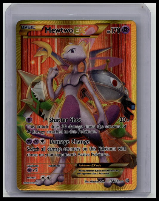Mewtwo EX 164/162 XY Breakpoint Holo Secret Rare Full Art Pokemon Card LP