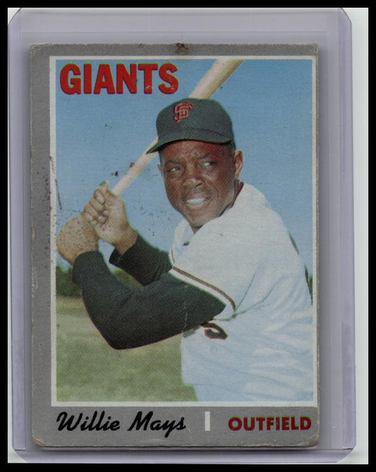 1970 Topps Baseball HOF Willie Mays #600 San Francisco Giants Poor