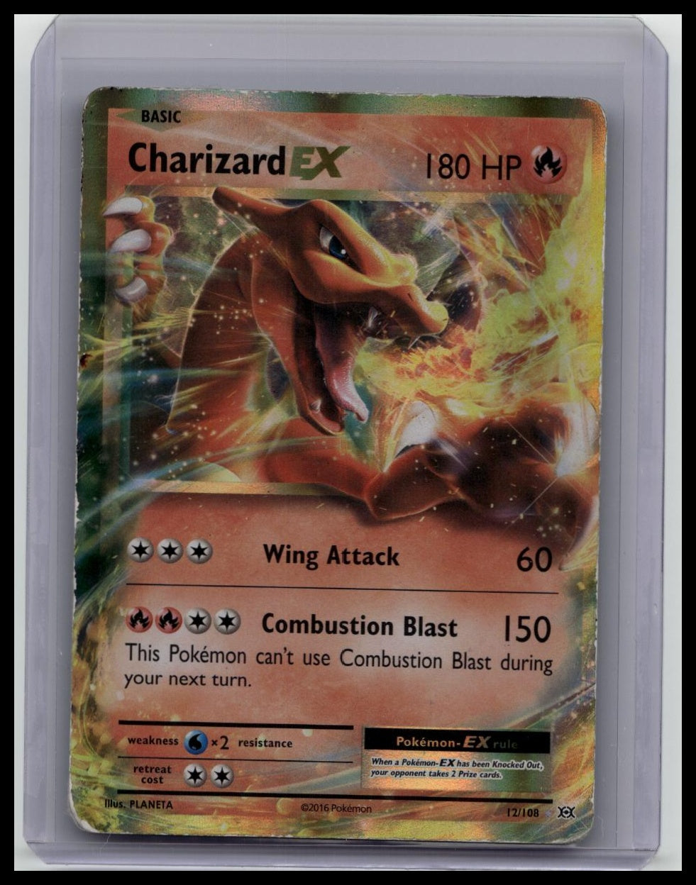 2016 Pokemon XY Evolutions Charizard EX Holo #12/108