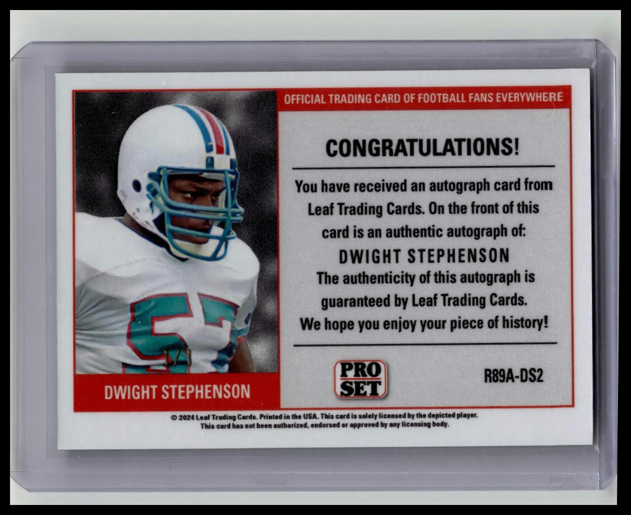 2025 Leaf Pro Set Dwight Stephenson Auto Mojo Gold #1/1