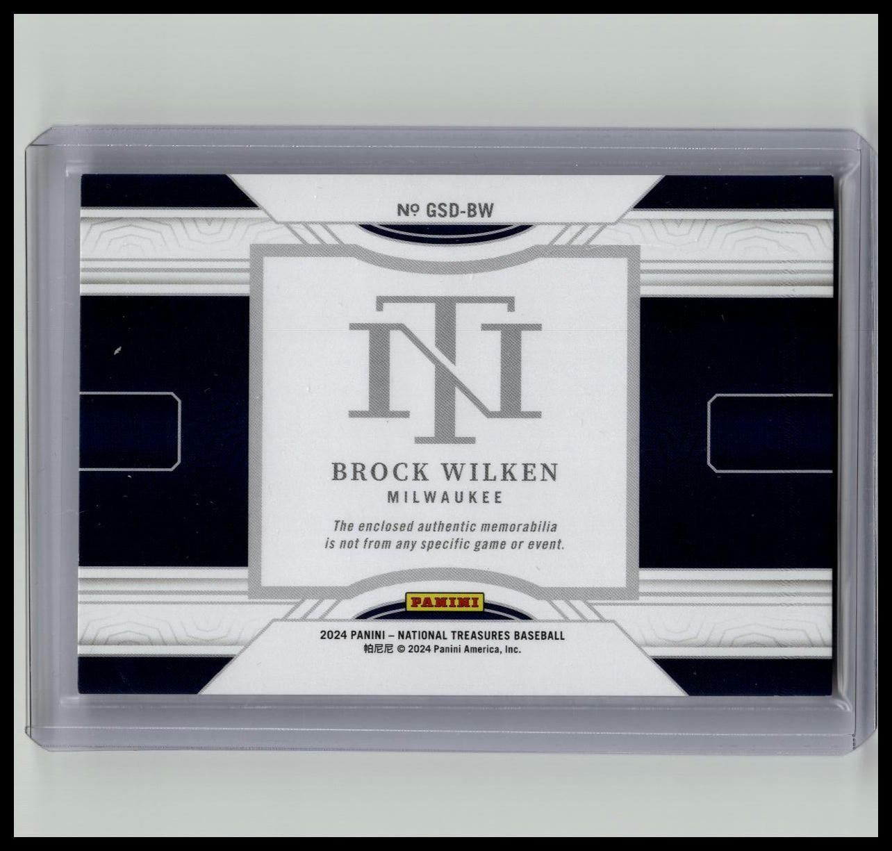 BROCK WILKEN 2024 NATIONAL TREASURES DUAL PATCH MILWAUKEE /99