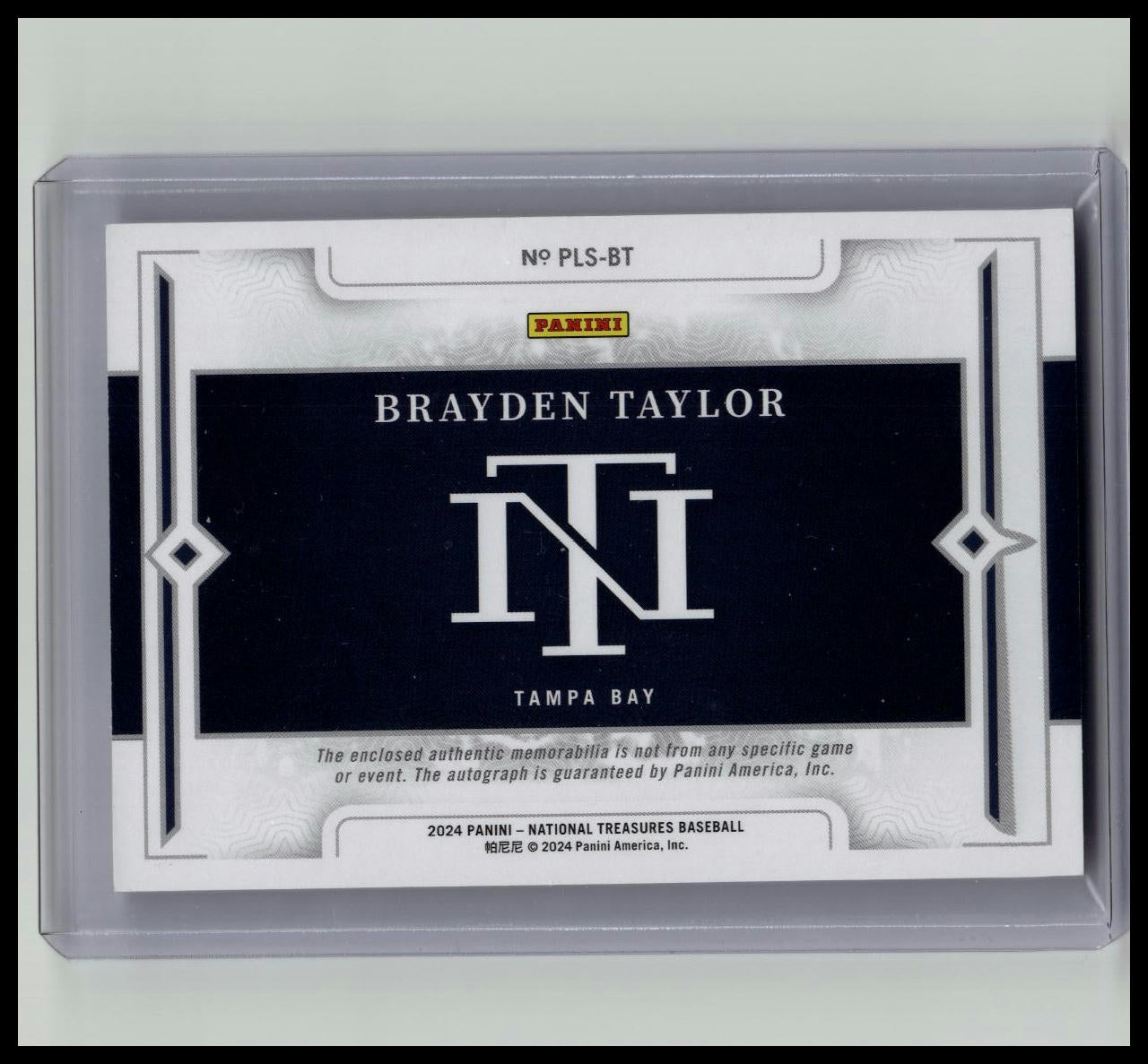 2024 National Treasures Brayden Taylor Prospect Dual Bat Relic Auto #'d /10