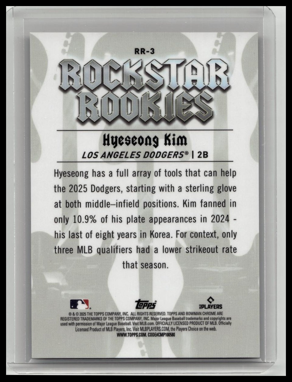 2025 Bowman Hyeseong Kim Rockstar Rookies RC Orange Refractor #04/25 Dodgers