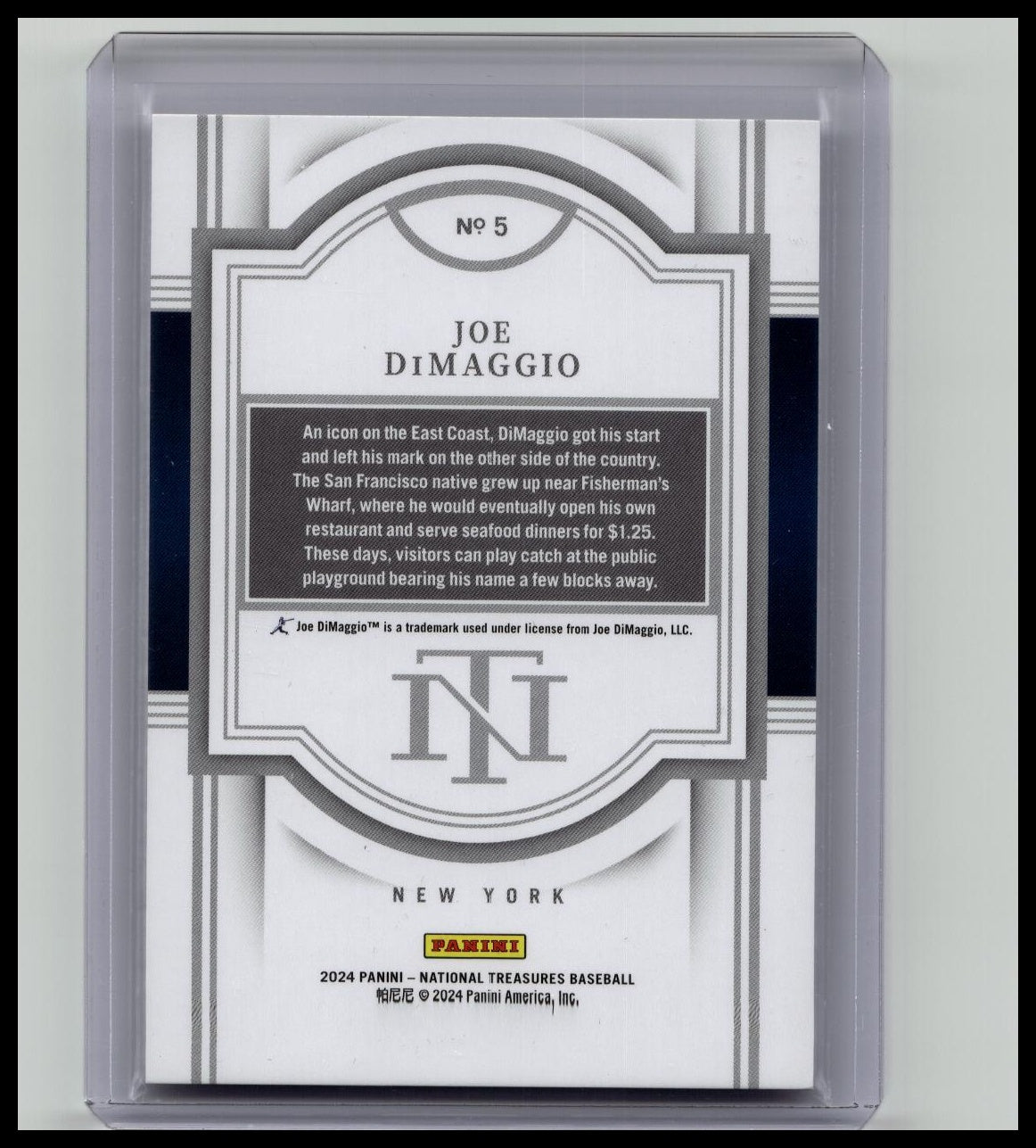 2024 Panini National Treasures Joe DiMaggio 94/99 New York Yankees