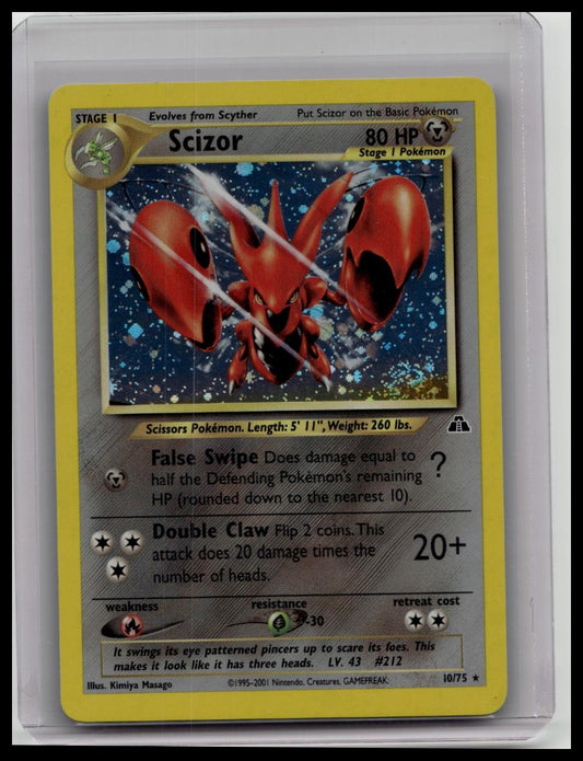 2001 Pokemon Neo Discovery Scizor Holo #10/75