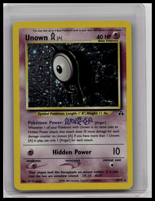 Vintage Unknown A Neo Discovery Holo Rare Pokémon Pokemon TCG Card 14/75