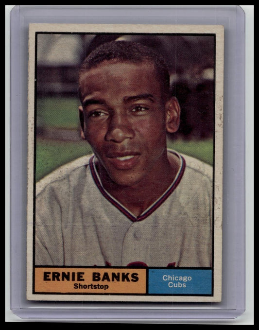1961 Topps Baseball Ernie Banks Chicago Cubs Card #350