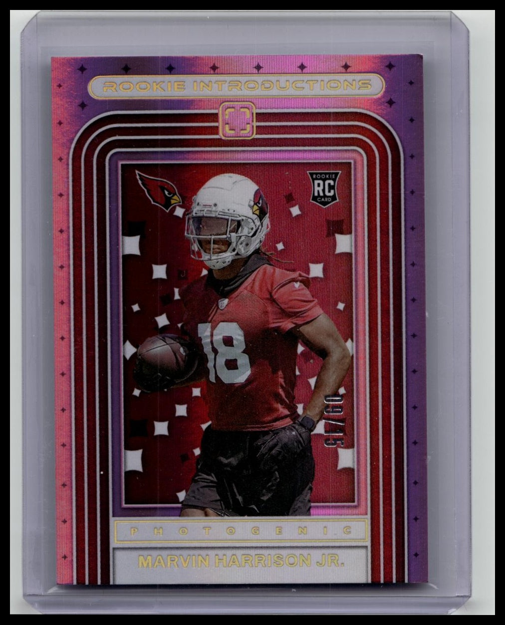 2024 Panini Photogenic Marvin Harrison Jr RC Pink Rookie Introductions #'d /15