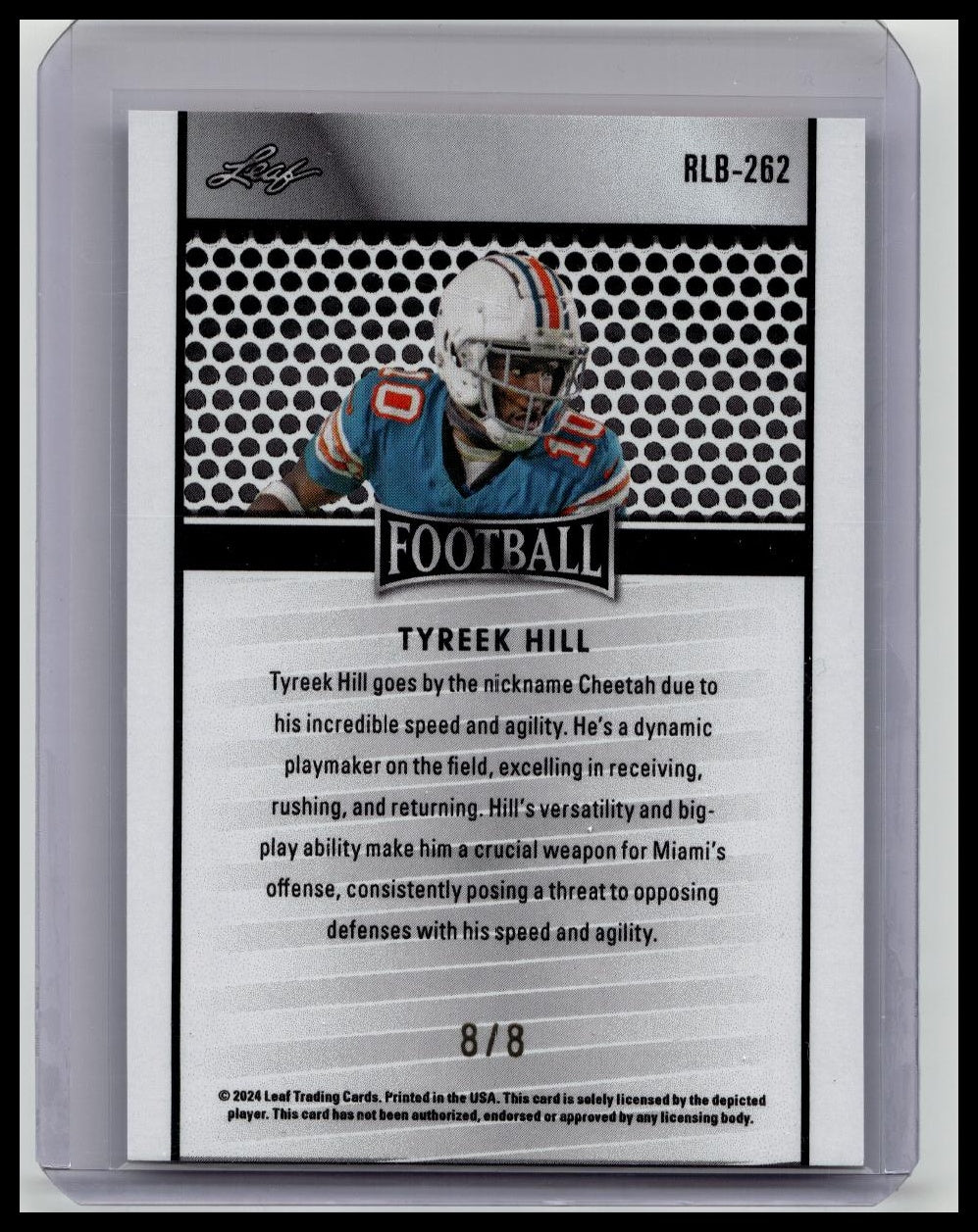 2024 Leaf Collective Football Tyreek Hill 8/8