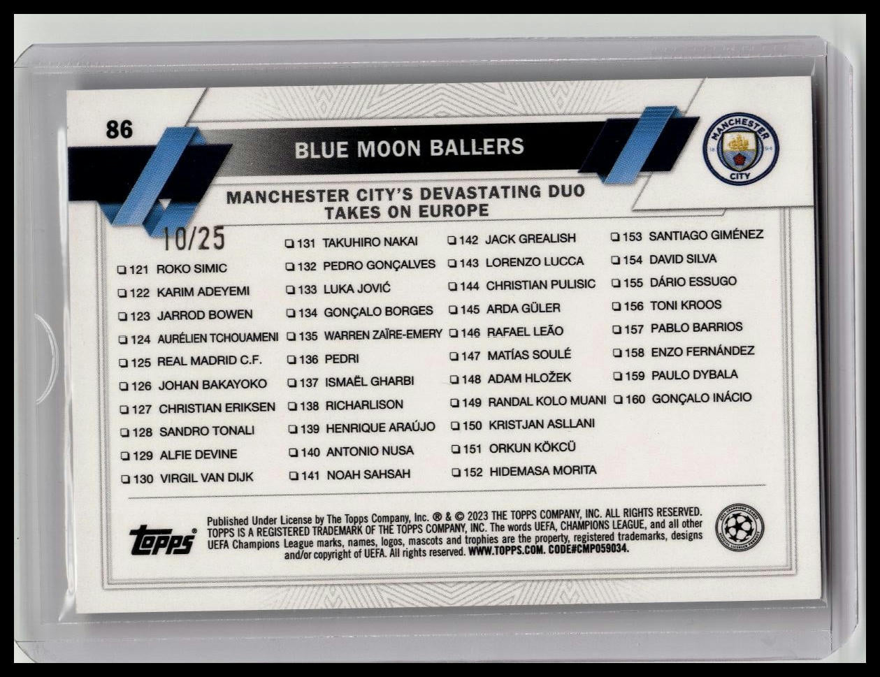 2022-23 Topps 1st Edition Blue Moon Ballers KDB Haaland Orange Foil /25