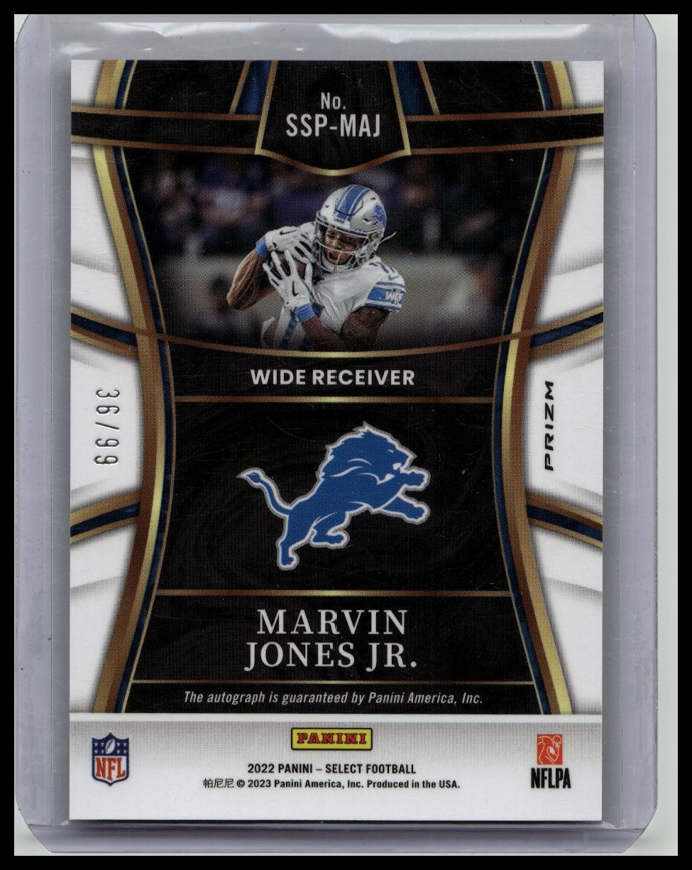 2022 PANINI SELECT MARVIN JONES JR. AUTO /99 #SSP-MAJ LIONS