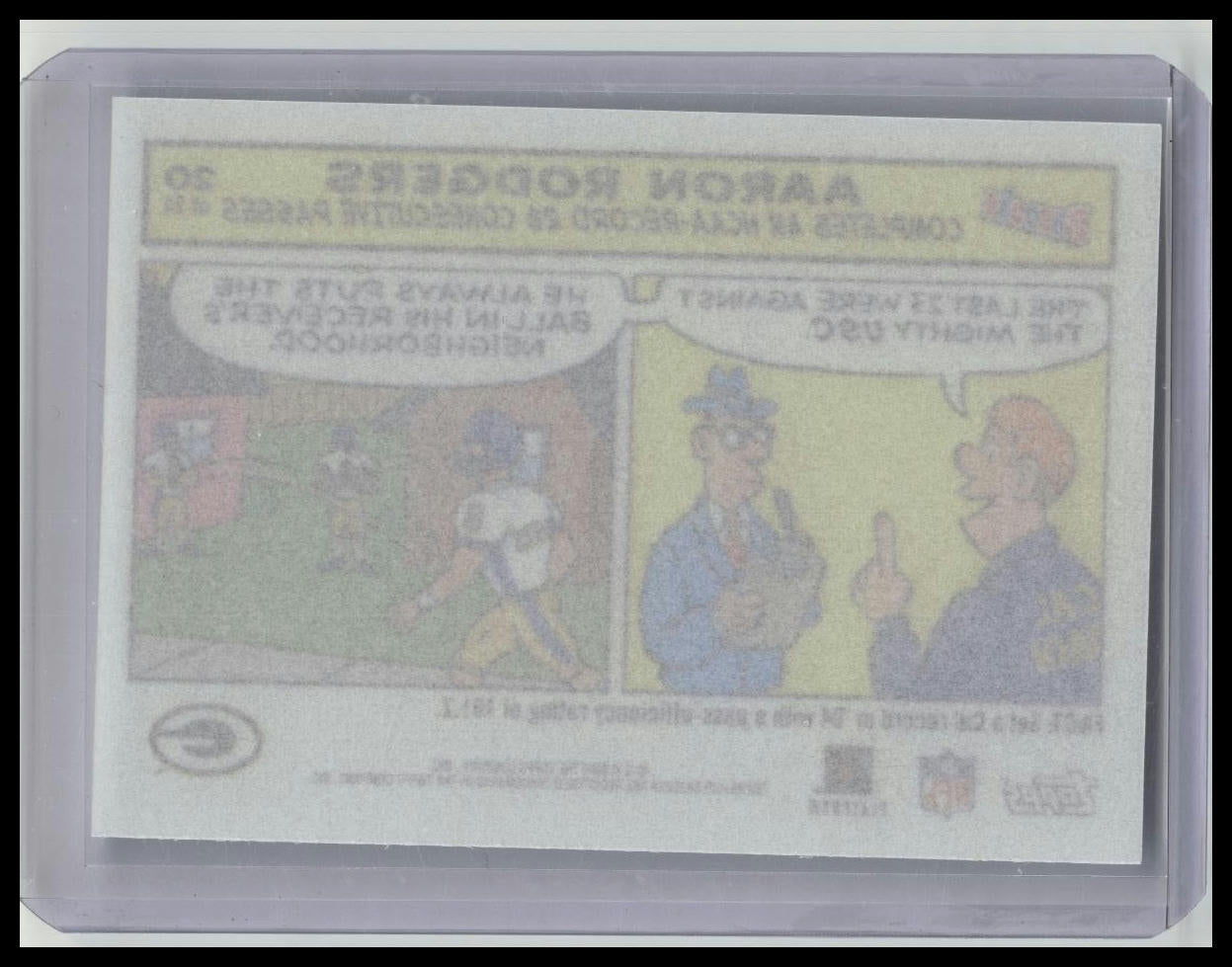 Aaron Rodgers 2005 Topps Bazooka Comics RC #20 Green Bay Packers