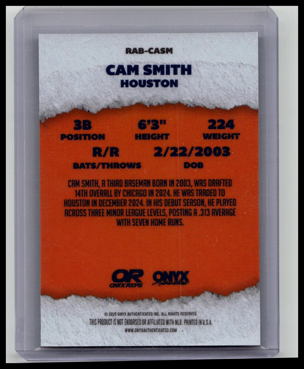 2025 Onyx Rips #RAB-CASM Cam Smith Auto
