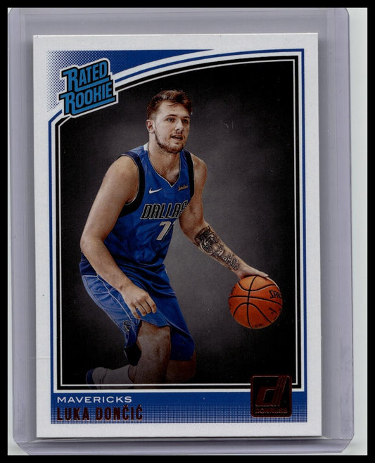 Luka Doncic Rookie 2018-19 Panini Donruss #177 Rated Rookie RC