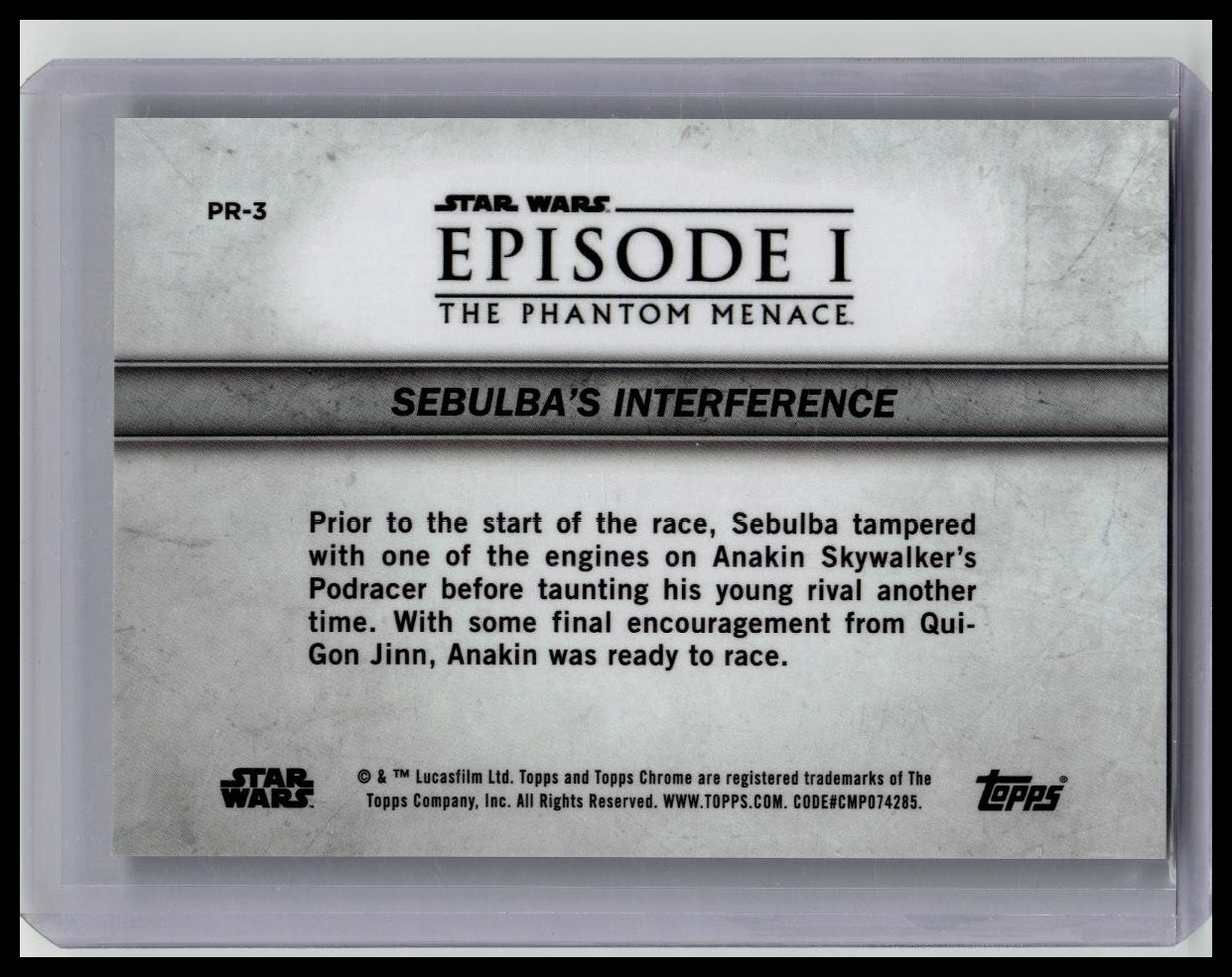 2024 Topps Chrome Sapphire Star Wars: Sebulbas Interference Podracing Green #/99