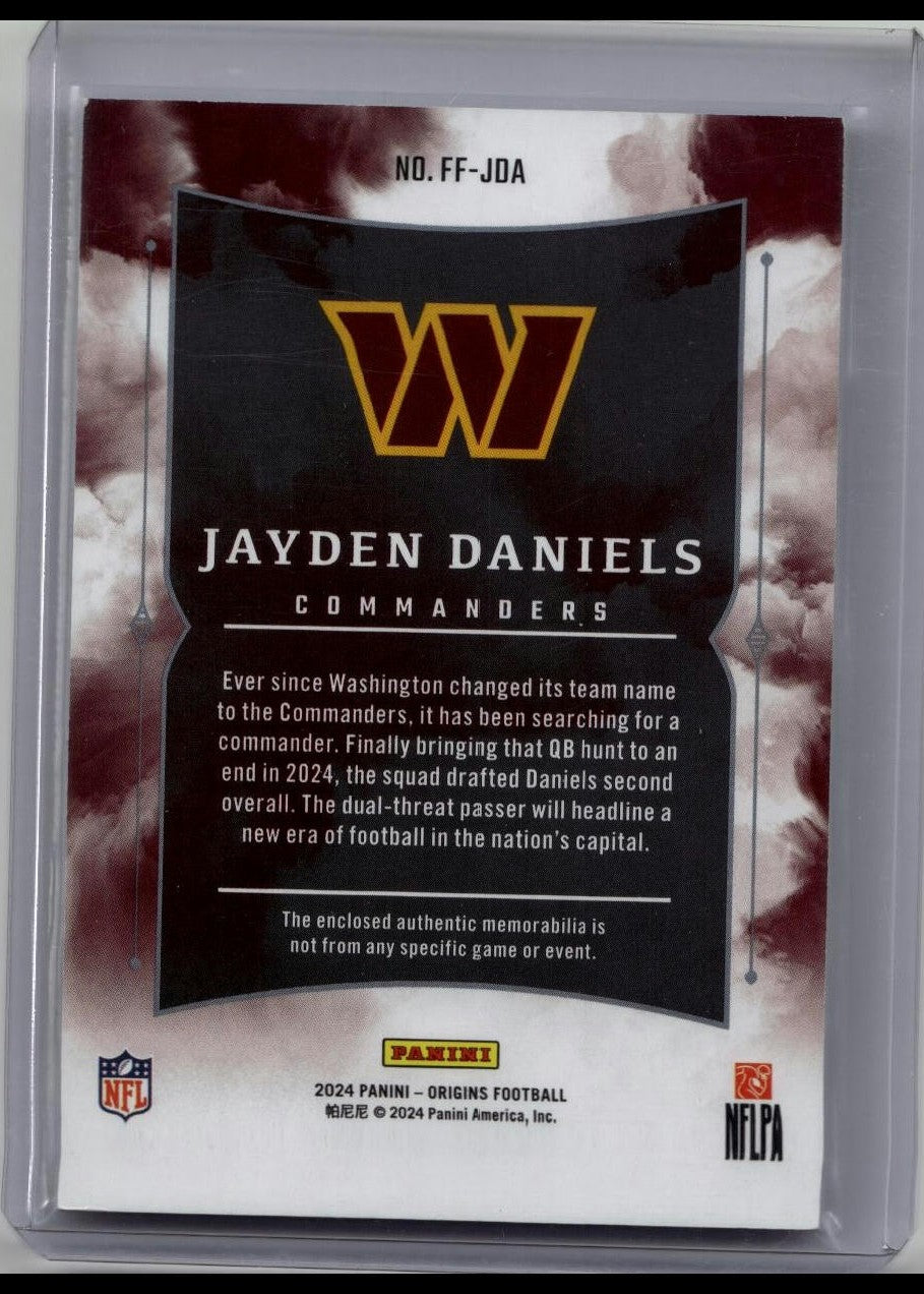 2024 Panini Origins Jayden Daniels Future Fabrics Rookie Patch #/99 Commanders