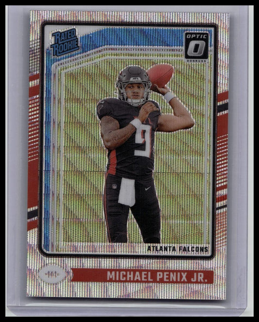 Michael Penix Jr 2024 Panini Donruss Optic Premium Box Set Wave Prizm RC /300