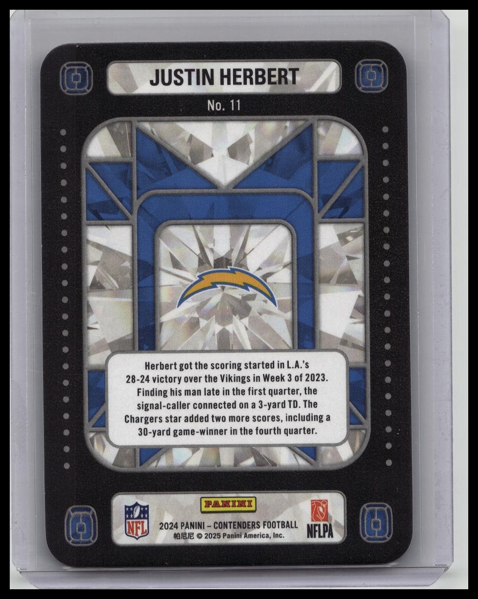 2024 Panini Contenders Crown Jewels Justin Herbert Case Hit #11