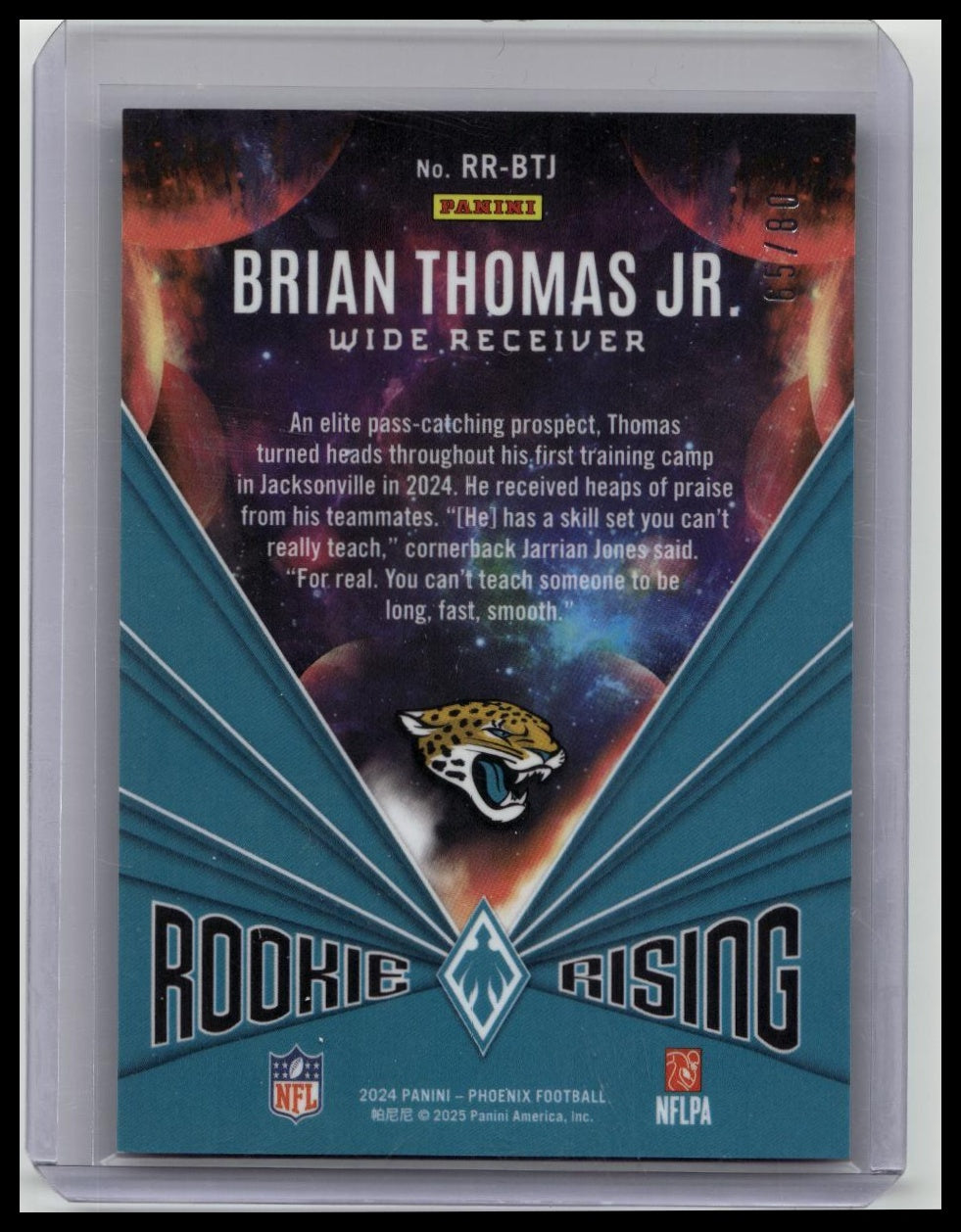 2024 Panini Phoenix - Rookie Rising Brian Thomas Jr. #RR-BTJ Pink Holo /80 Jags
