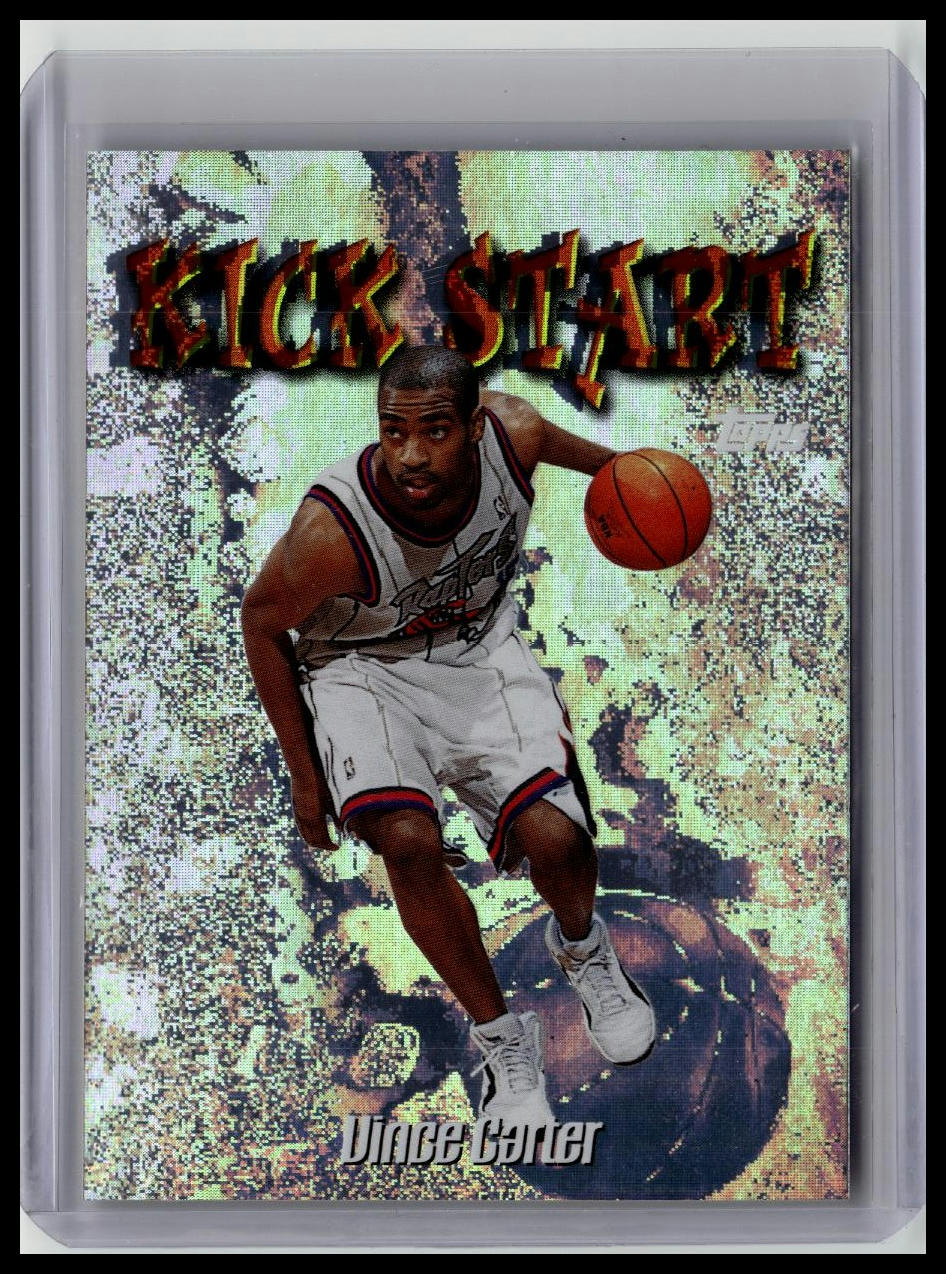 VINCE CARTER 1998-99 TOPPS BASKETBALL ROOKIE KICK START RAPTORS RC