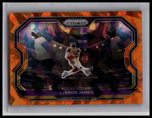 2020-21 Panini Prizm LeBron James (Kobe Tribute) Orange Ice Prizm #1 LA Lakers