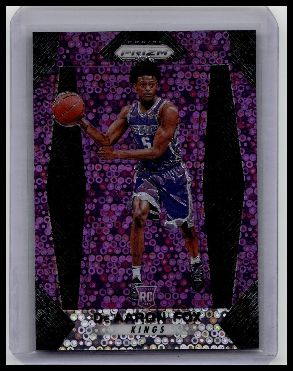 De’Aaron Fox 2017 Panini Prizm RC Fast Break Purple /75