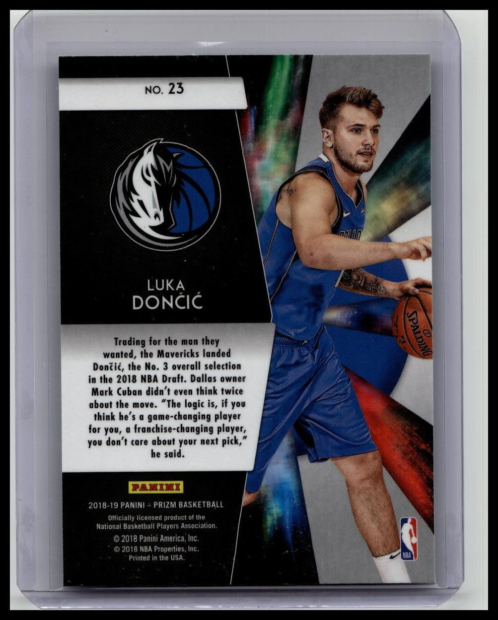 Luka Doncic 2018-19 Panini Prizm Freshman Phenoms Base RC #23