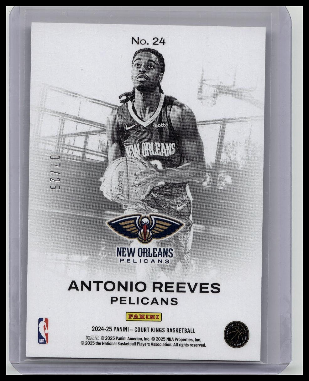 2024-25 Panini Court Kings Antonio Reeves Works In Progress RC /25 #24