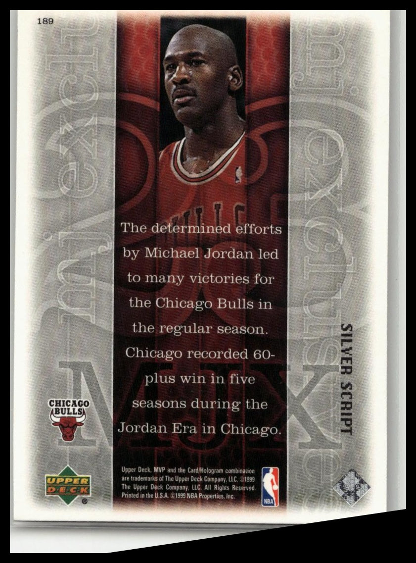 1999-00 Upper Deck MVP MJ Exclusives Silver Script Michael Jordan #189 HOF
