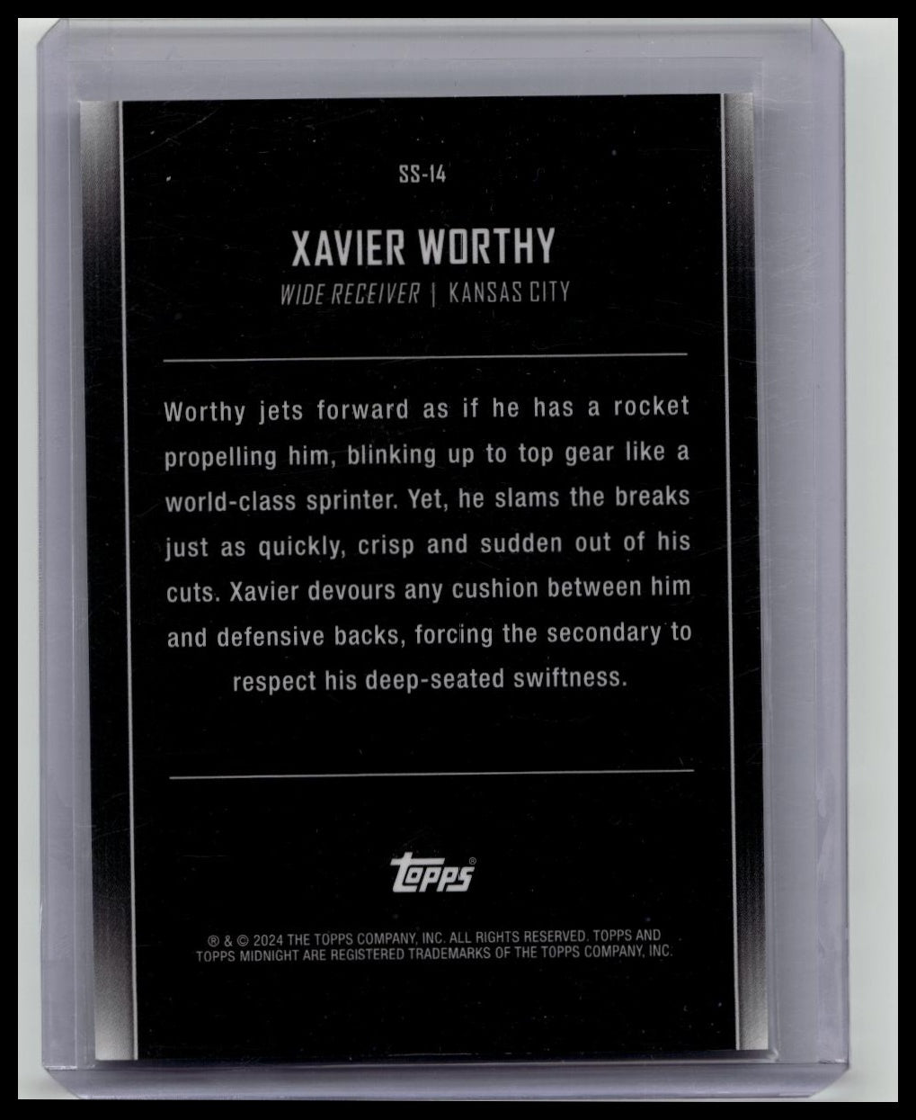 2024 Topps Midnight Xavier Worthy Star Studded Dusk Rookie RC #/75 Chiefs