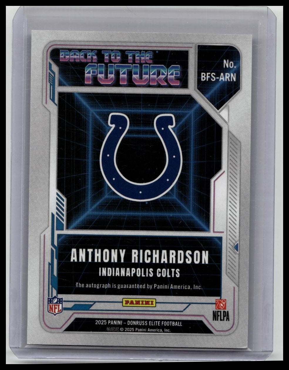 2025 Donruss Elite Anthony Richardson Back To The Future Auto /149 Colts