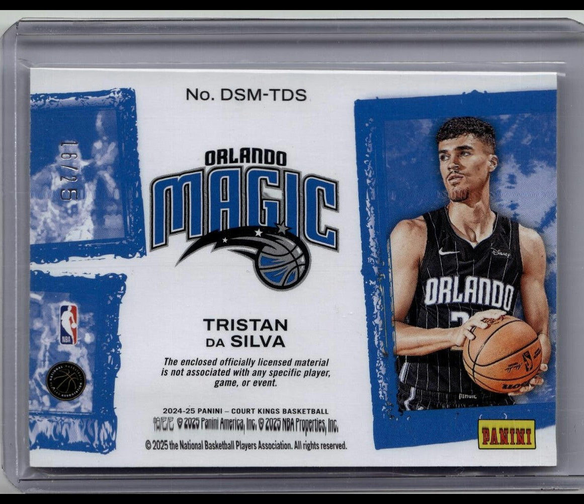 Tristan Da Silva 2024-25 Panini Court Kings Debut Showcase Patch /25 Rookie