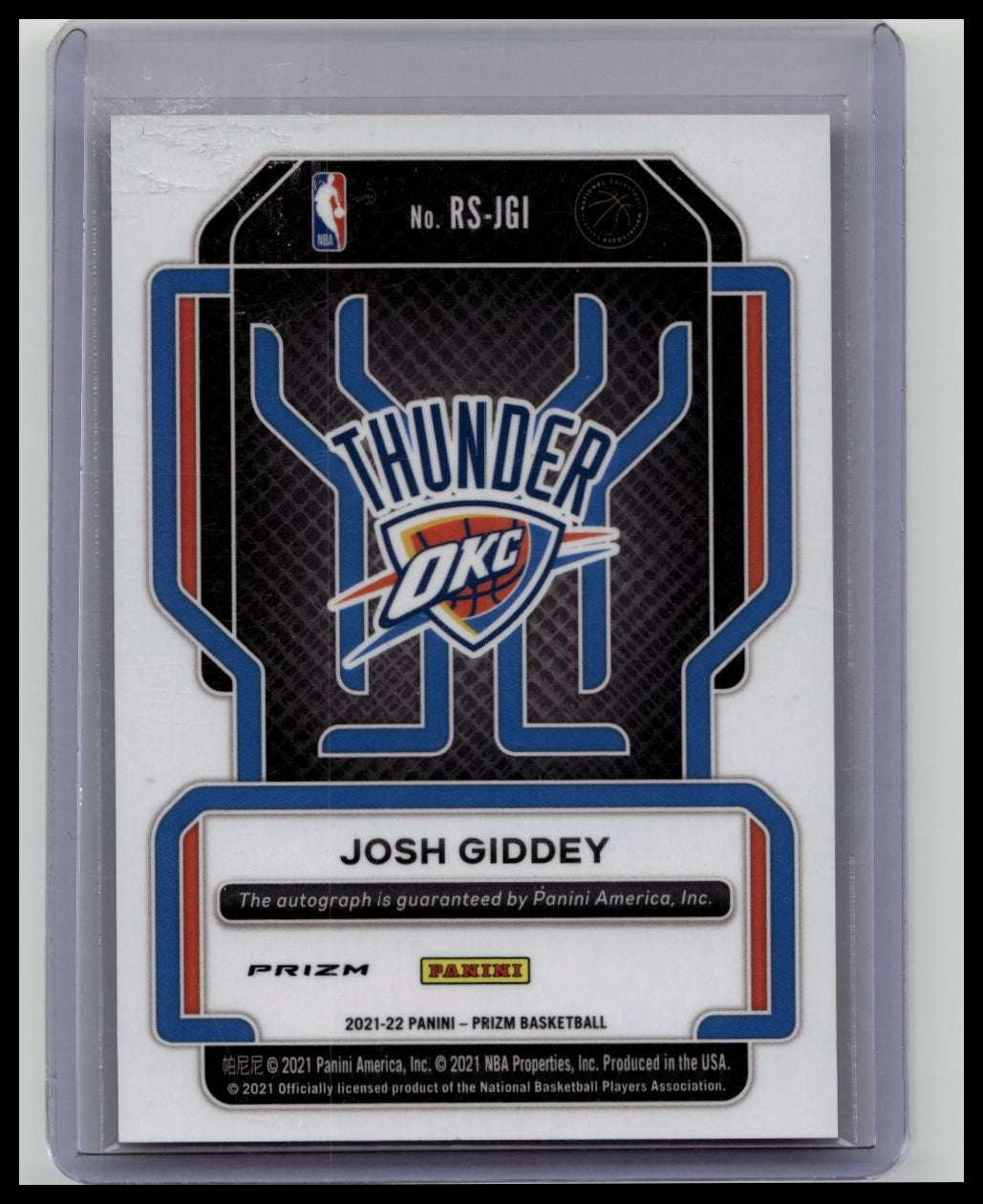 JOSH GIDDEY 2021-22 PANINI PRIZM ROOKIE RED CHOICE RC AUTO SSP!