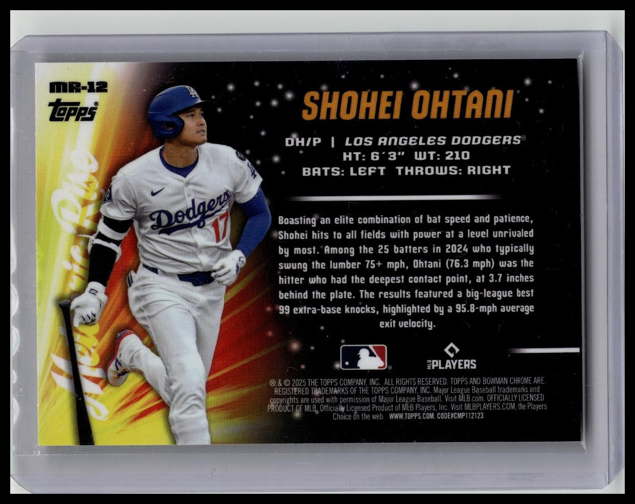 2025 Bowman Chrome - Meteoric Rise Shohei Ohtani #MR-12 Mojo Refractor