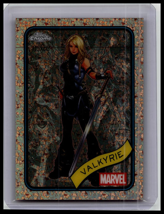 VALKYRIE 2025 TOPPS CHROME MARVEL #187 ROSE GOLD MINI DIAMOND REFRACTOR 05/40