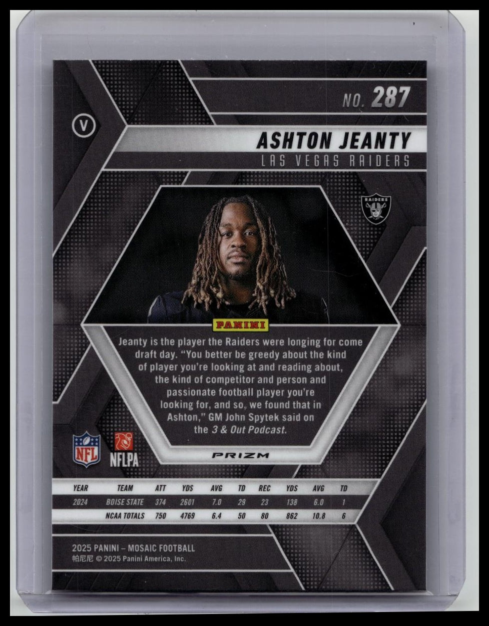 2025 Panini Mosaic Ashton Jeanty GENESIS! Rookie Case Hit - SSP!