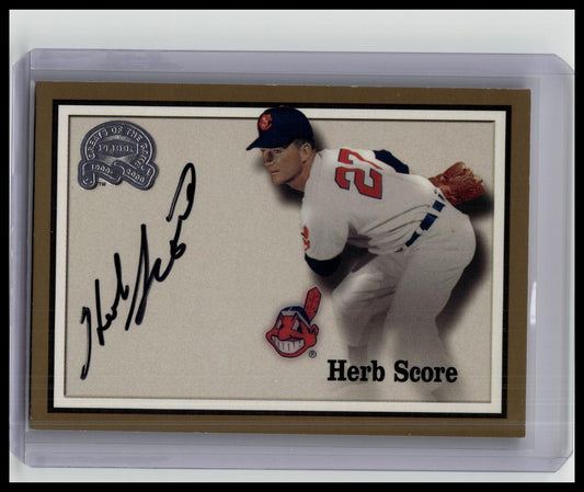 2000 Fleer Greats Of The Game Herb Score Auto Autograph On Card