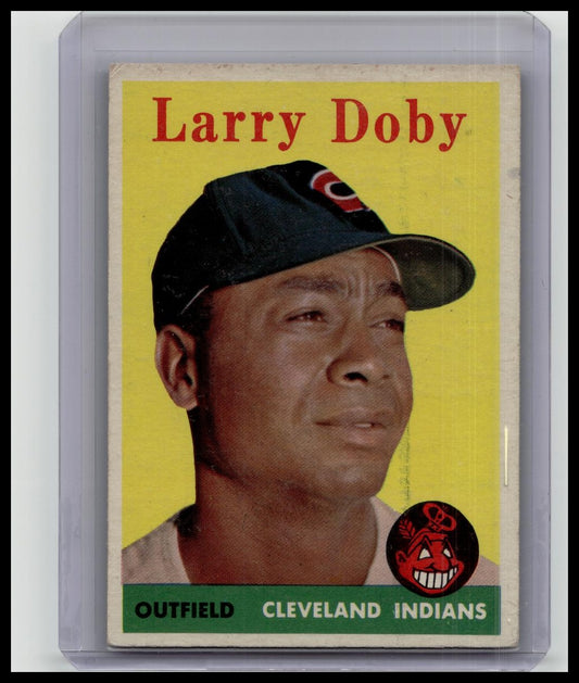 1958 Topps Baseball Card #424 Larry Doby, Indians