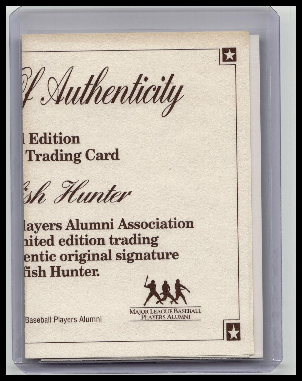 1993 Nabisco All-Star Autographs Catfish Hunter Auto w/COA