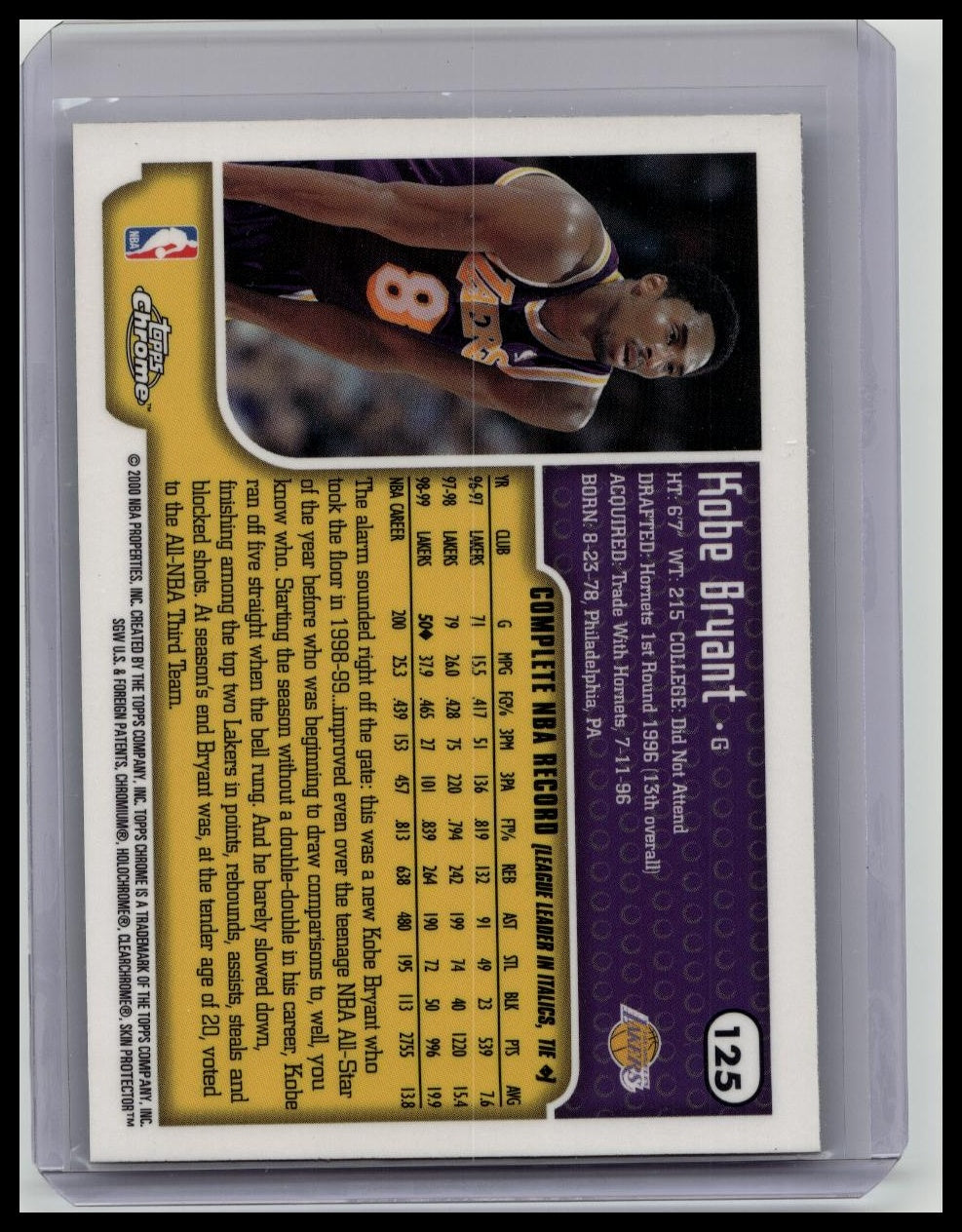 1999-00 Topps Chrome Kobe Bryant #125