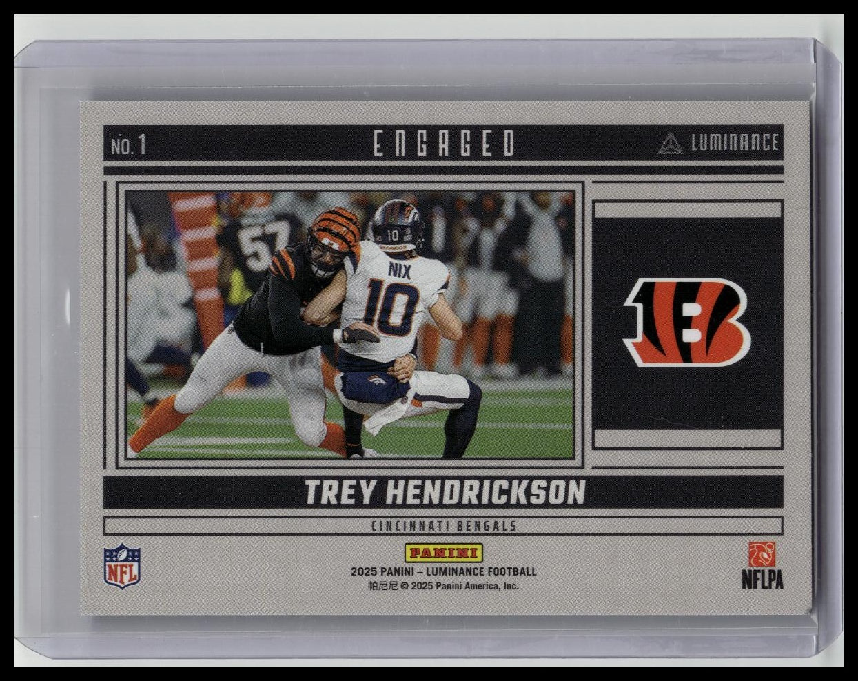 2025 Panini Luminance Engaged Trey Hendrickson #ENG-THN Green /10