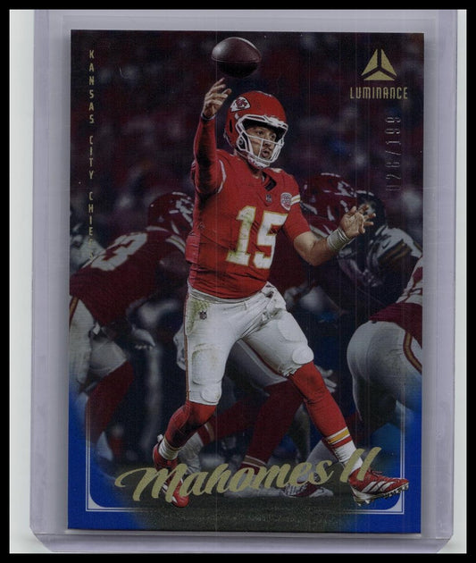 PATRICK MAHOMES 2025 Luminance BLUE /199 Parallel Kansas City Chiefs #55 SP
