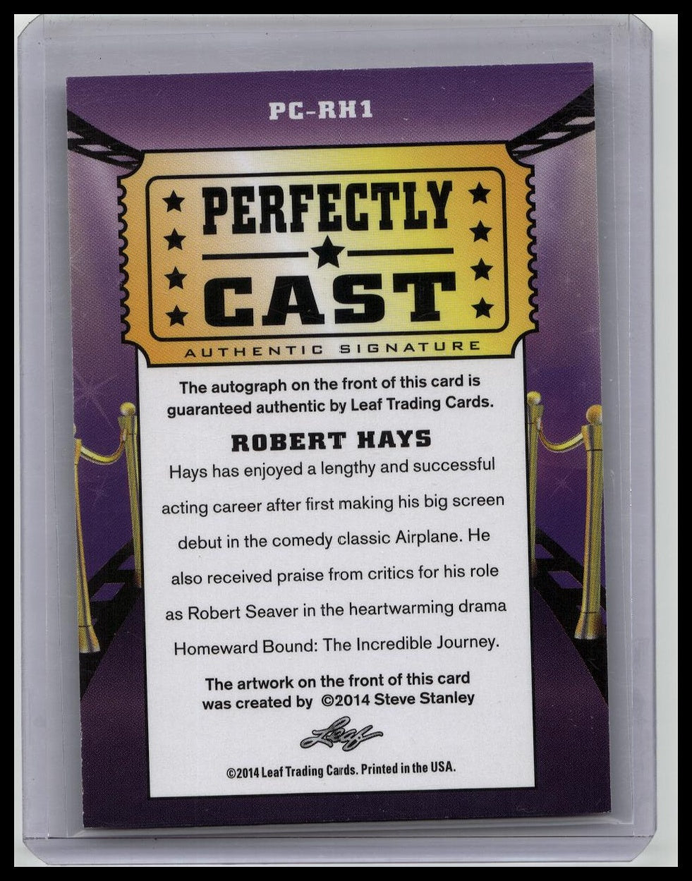 2014 POP CENTURY PERFECTLY CAST AUTO ROBERT HAYS AUTOGRAPH "AIRPLANE"