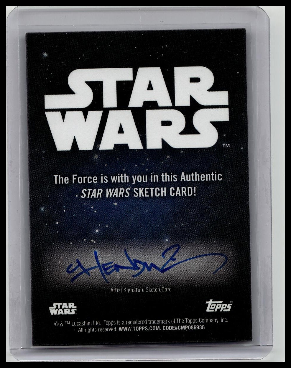 2025 Topps Star Wars Chrome Princess Leia Organa Sketch Card 1/1