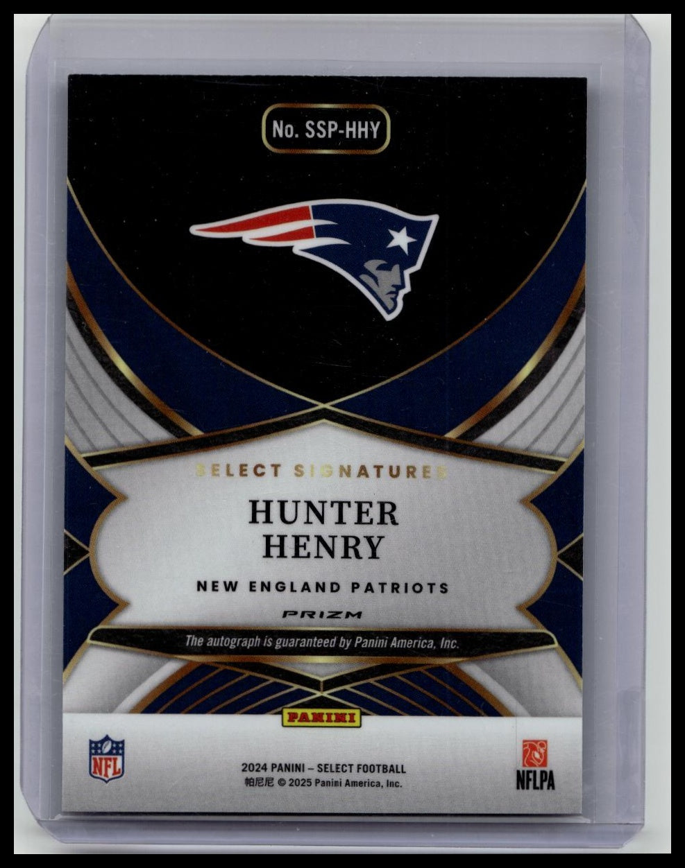 2024 Panini Select - Select Signatures Hunter Henry #SSP-HHY Silver Prizm