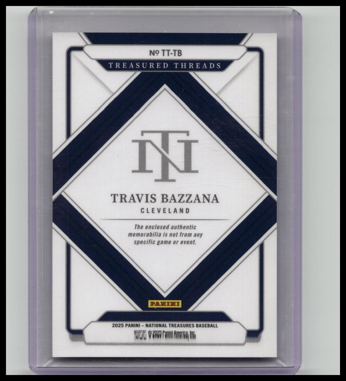 2025 Panini National Treasures Travis Bazzana /99 Jersey Relic Guardians