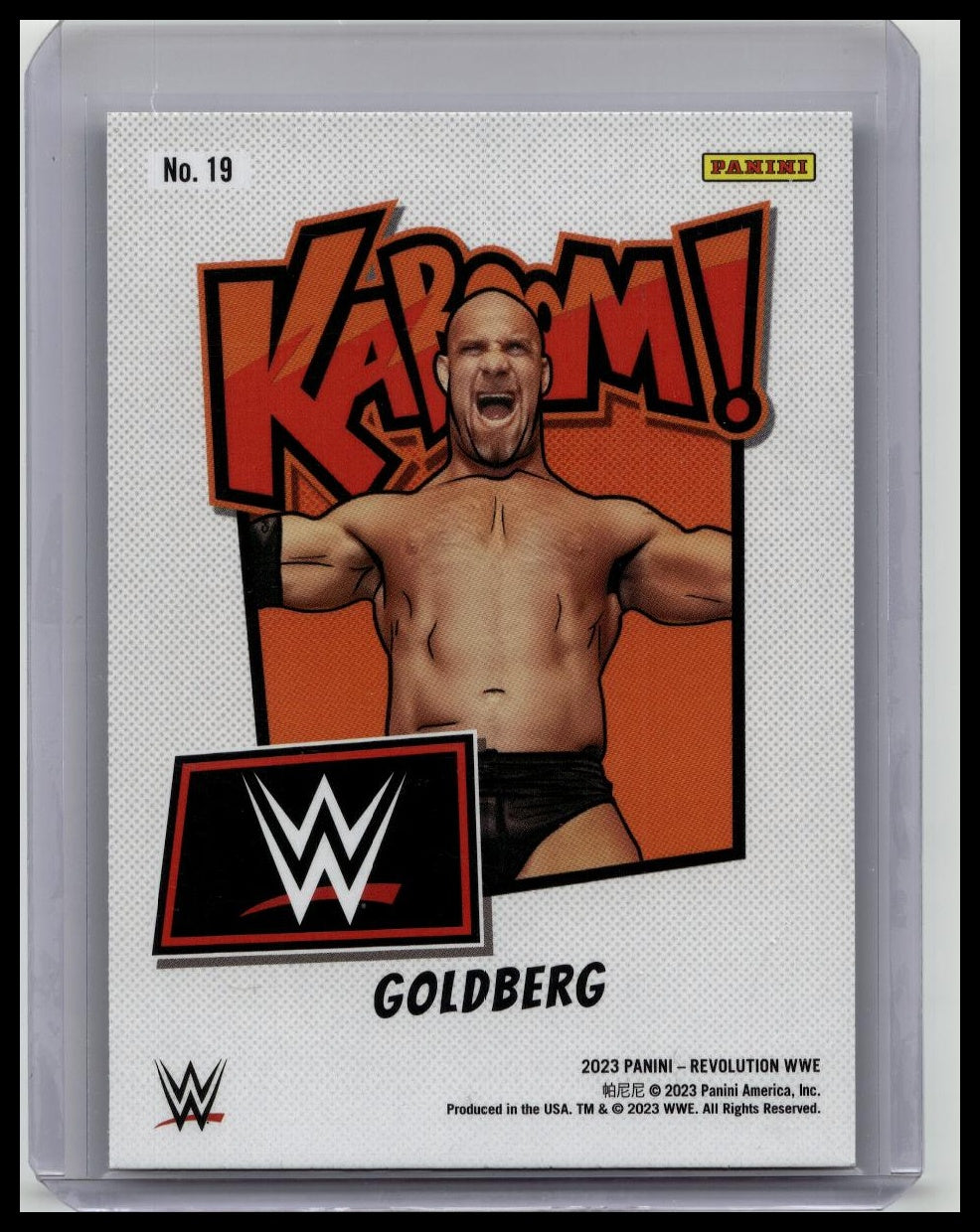 2023 Panini Revolution WWE Goldberg Kaboom! Case Hit SSP