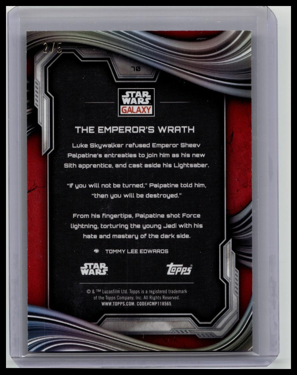 2025 Topps Star Wars Chrome Galaxy THE EMPEROR'S WRATH 2/5 Logofractor
